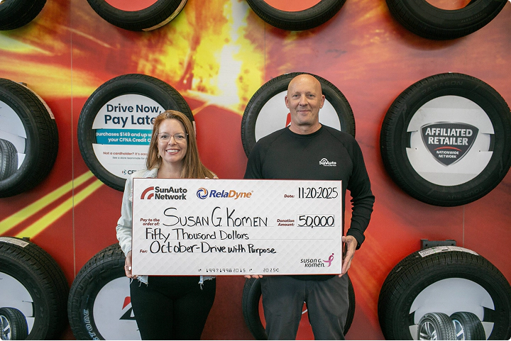 Sun Auto Network Raises $50,000 for Susan G. Komen to Drive Progress in Breast Cancer Research