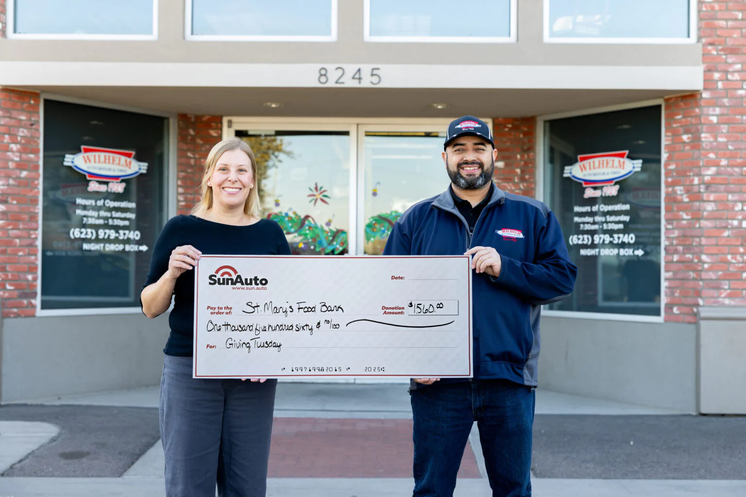Sun Auto Tire & Service Distributes over $17K for Feeding America Food Banks
